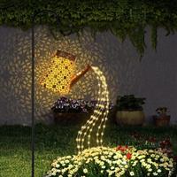 Lysliv Solar Watering Can Light Garden Ornaments Lights LED Waterproof Solar Watering Can with Cascading Lights Gardening Lamps Garden Atmosphere Lighting Dcor