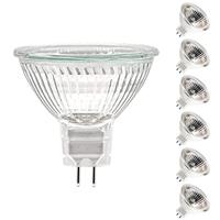 ETUOLMP MR16 Halogen Bulbs 12V, Durable 6 Packs High Output Halogen Light Bulbs 2 pin GU5.3 Base for Landscape Lights, Track Lights, Ceiling Lights, Desk Lamps, 2700K Warm White, Dimmable