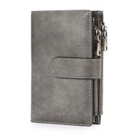 GOIACII Leather Purses for Women, Bifold Compact Womens Wallet with RFID Blocking, Medium Ladies Purse Credit Card Wallet with 16 Card Slots and Zip Coin Pocket