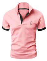 GLESTORE Mens Short Sleeve Polo Shirts Golf T-Shirts for Men Cotton T Shirt Poloshirt