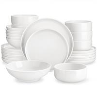 MALACASA Large Pasta Bowls 48 oz, 9 Inch Premium Porcelain Salad Bowls Set of 4, Scratch Resistant Serving Bowl, Modern Ceramic Soup Bowls Noodle Bowl, Microwave Dishwasher Safe, Series Luna