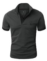 GLESTORE Mens Short Sleeve Polo Shirts Golf T-Shirts for Men Cotton T Shirt Poloshirt