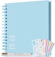 AIOR Scrapbook Album 8x8 Inch, DIY Photo Album Hardcover Kraft Paper Scrap Book 40 Pages Memory Book for Family