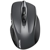 TECKNET Bluetooth Mouse, 4800DPI Wireless Mouse Computer Silent Click USB Mice Bluetooth 3.0/5.0 and 2.4GHz Connectivity with 6 Adjustable DPI, 30 Months Battery Life Cordless Mouse for Laptop