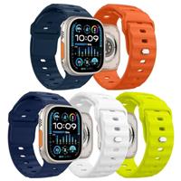 MoKo Ocean Band Compatible with Apple Watch Ultra 2 Band 49mm 45mm 44mm 42mm for Men Women,Outdoor Silicone Replacement Strap Sport Wrist band for iWatch Series 9 8 7 6 5 4 3 SE Ultra 2 1
