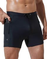 Arcweg Mens Swimming Trunks Swim Trunks Shorts Elastic Men's Swimwear with Zipper Pockets Men's Swimming Briefs Drawstring Board Shorts for Beach Swimming