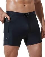 Arcweg Mens Swimming Trunks Swim Trunks Shorts Elastic Men's Swimwear with Zipper Pockets Men's Swimming Briefs Drawstring Board Shorts for Beach Swimming