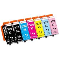 Clywenss 7-Pack 378XL Ink Cartridges Multipack Compatible with Epson 378XL 378 XL for Expression Photo XP8700 XP-8700 XP8500 XP-8500 XP-8505 XP-8600 XP-8605 XP-8800 XP-8805 Printer (2BK, C M Y LC LM)