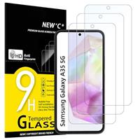NEW'C 3 Pack Designed for Samsung Galaxy A36 5G Screen Protector Tempered Glass,Case Friendly Ultra Resistant