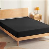 SONIVE Fitted Sheet 30cm Large Pocket, Breathable Jersey Bed