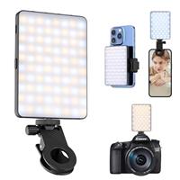Selfie Light for phone, 72 LEDs Phone light Clip On -Rechargeable LED Photo Lights Video Light with 3 Colors & CRI 95+ for Wireless Camera/Laptop/Phone, Video Conference, Youtube, TikTok, Makeup Vlog.