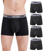 wirarpa Men's Underwear Trunks Micro Modal Boxer Shorts Soft Comfortable Underpants for Men 4 Pack