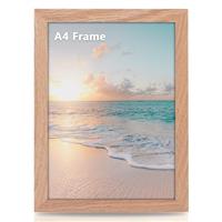 Cispree A3 Photo Frame-2 Pack, A3 Wooden Picture Frames with Mount for A4 Print for Wall, with Acrylic Clear Sheet, Fit Large Poster/Documents Frame for Family/Christmas (29.7x42 cm)-White