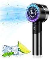 OUILA Handheld Fan, Mini Portable Fan USB Rechargeable Fan with 4 Speeds, Powerful Hand Fan for Travel Camping Home Office-Black, FS0001-0229