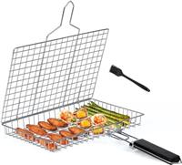 HurLuksi BBQ Grilling Basket, Stainless Steel Fish Grill Bas