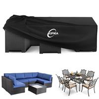 Kipiea Garden Furniture Covers - Waterproof, Heavy-Duty 420D Oxford Fabric Set Covers for Outdoor Table & Chairs, Patio Rattan Furniture Cover Windproof, Anti-UV, No Tear