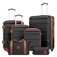 COOLIFE Suitcase Trolley Carry On Hand Luggage Travel Suitcase ABS Hard Shell Travel Bag with TSA Lock and 4 Spinner Wheels