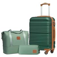 COOLIFE Suitcase Trolley Carry On Hand Luggage Travel Suitcase ABS Hard Shell Travel Bag with TSA Lock and 4 Spinner Wheels