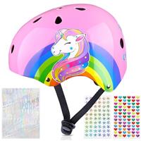 Kids Bike Helmet,Unicorn Castle Toddler Helmet Adjustable Skateboard Helmet Age 3-8 Years Cycling Skateboard Inline Skating Scooter