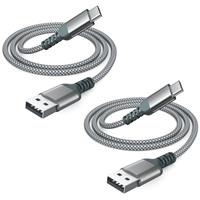 USB to USB C Cable, Fast Charging Type C Cable for iPhone 16/16 Pro Max 15 Pro 15 Plus, iPad, Samsung Galaxy and Other Type-C Devices (2 Pack)
