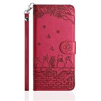 Butnyeoe Flip Case for Samsung Galaxy A55 5G,Cat/Flower/Butt