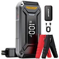 ACMOUNT 5000A Jump Starter Power Pack, 12V Car Battery Booster Starter for All Gas and 10.0L Diesel Engines, Portable Car Battery Charger with Large LCD Display, USB QC 3.0 and LED Light