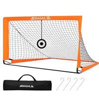 BAGAIL Football Goal, Pop up Football Net with Target Goal, Ground Pegs and Portable Carry Bag, Easy to Assemble, Ideal Soccer Goal for Garden Training and Recreational Matches