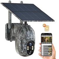 Wildlife Camera Solar Powered - WiFi Bluetooth Dual Lens 60MP 4K UHD 30FPS Native Trail Hunting Cameras with Starlight Night Vision, IMX458 Sensors 0.1S Trigger IP66 Waterproof for Wildlife Monitoring