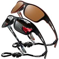 Sports Sunglasses Mens Womens Polarised For Travel Driving Cycling Fishing Hiking Ultralight Wrap Around Glasses Rope Strap 100% UV400 Protection