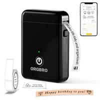 ORGBRO Label Maker Machine with Tape, X1 Portable Bluetooth Mini Label Printer for Organizing Storage