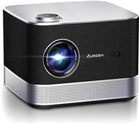 NetfIix Officially & DoIby Audio,AURZEN 4K Supported Smart Projector with Auto Focus & Keystone, +100% Lumens, HDR 10 60Hz WiFi Bluetooth Outdoor Projector for Smartphone/USB/HDMI/USB
