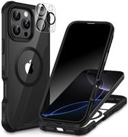 CENHUFO Compatible with iPhone 16 Series Privacy Case, Built-in Anti-spy Screen Protector with Camera Lens Protector, 360 Full Body Protective Phone Case