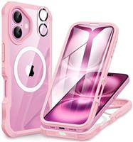 CENHUFO Compatible with iPhone 16 Series Case, Built-in Glass Screen Protector with Camera Lens Protector, 360 Full Body Shockproof Protective Phone Case