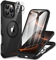 CENHUFO Compatible with iPhone 16 Series Case, Built-in Glass Screen Protector with Camera Lens Protector, 360 Full Body Shockproof Protective Phone Case