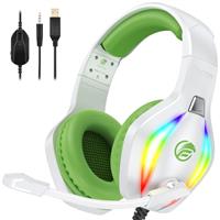 Fachixy2024 NewFC100 RGB Gaming Headset for PS4/PC/Xbox/Nintendo Switch, PS5 Headset with Mic, Gamin