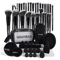 MAANGE Makeup Brush Set 49 Pcs Makeup Tool Set Premium Synthetic Foundation Powder Concealers Eye shadows Blush Makeup Brushes