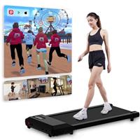 DeerRun Under Desk Treadmill Walking Pad for Home, 1864W Walking Machine with APP Control, Max 136KG Walking Treadmill with Training Courses & Multi-Runner Races for Home, Door to Door Delivery