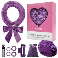 weiwei Velvet Heatless Curlers Rollers Headband -Style 3
