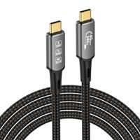 USB4 Cable, with Thunderbolt 4 Cable, 240 W Charging Cable, 40 Gbps Data Cable, 8K @ 60Hz 4K120Hz HDR, PD3.1, USB C to USB C Cable, for Hub, Dock MacBook, M1 M2, M3, Mac Studio SSD, Laptops, Monitor