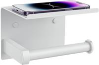 Tindbea Mega Size Toilet Paper Holder with Phone Shelf+ Towel Robe Hooks