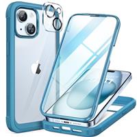 Miracase Glass Case for iPhone 15/16 Series Case, Full Body Bumper Clear Back Cover