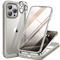 Miracase Glass Case for iPhone 15/16 Series Case, Full Body Bumper Clear Back Cover