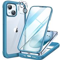 Miracase Glass Case for iPhone 15/16 Series Case, Full Body Bumper Clear Back Cover
