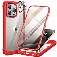 Miracase Glass Case for iPhone 15/16 Series Case, Full Body Bumper Clear Back Cover