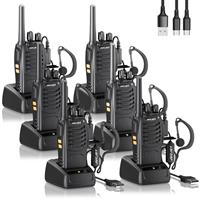 JUCJET Walkie Talkies, 88E Upgraded PMR446 Walkie Talkie, Two-Way Radio Rechargeable Walkie Ttalkie, With Original Earpieces, Reliable Long Range 2-Way Radios, Professional & Easy To Use (2 Pack)