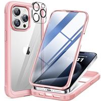 Miracase Glass Case for iPhone 15/16 Series Case, Full Body Bumper Clear Back Cover