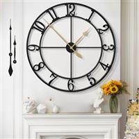 Mee 2ou Wall Clock For Living Room - Nearly Silent Non-Ticking Metal Wall Clocks Battery Operated, Vintage Decorative Modern Wall Clock For Bedroom, Kitchen, Office, Farmhouse Decor