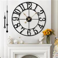 Mee 2ou Wall Clock For Living Room - Nearly Silent Non-Ticking Metal Wall Clocks Battery Operated, Vintage Decorative Modern Wall Clock For Bedroom, Kitchen, Office, Farmhouse Decor