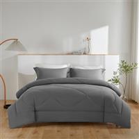 JUNCAI Coverless Duvet, 10.5T Down Alternative Duvet for All Seasons, Ultra Soft Reversible Comforter