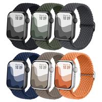 Joehwerr 6 Pack Braided Strap Compatible with Apple Watch Straps 41mm 45mm 46mm 49mm 44mm 40mm 42mm 38mm for Men Women, Elastic Braided Strap Band for iWatch Ultra 2, Series 10 9 8 7 6 5 4 3 2 1 SE